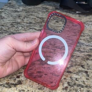 Casetify Transparent hot pink iPhone 13 mini Case